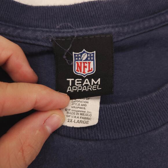 NFL New England Patriots Graphic Short Sleeve Football Shirt Mens Size 2XL Navy - Picture 3 of 9